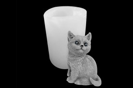 Molde silicona gato 3D